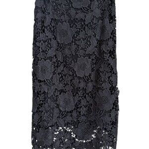 Lafayette 148 black lace eyelet pencil skirt size 6